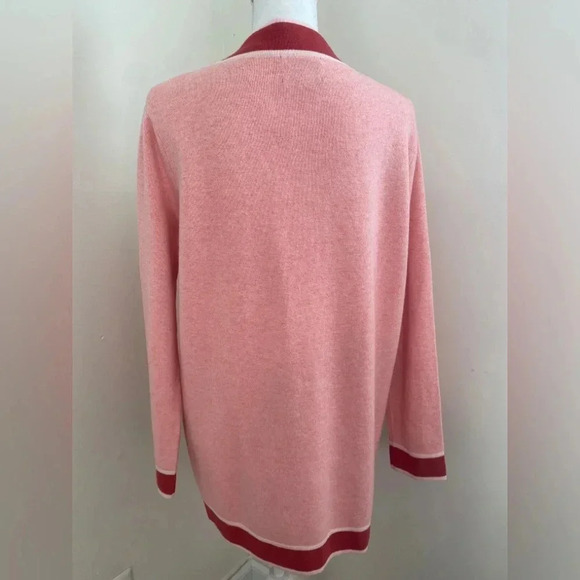 Tuckernuck Lauren Two Tone Pink Cotton & Wool Cardigan Sweater in Size X- Small - Picture 7 of 8